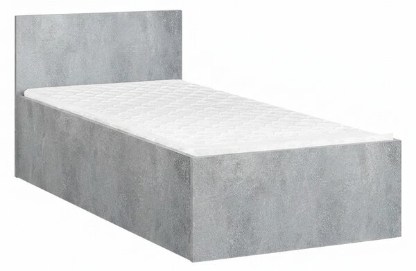 Łóżko SOFIA 90 x 200 cm, beton Stelaż: Ze stelażem listwowym rolowanym, Materac: Bez materaca