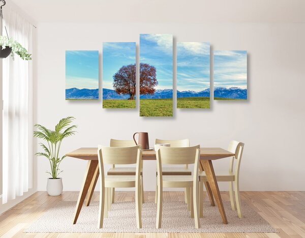 5-częściowy obraz panorama gór