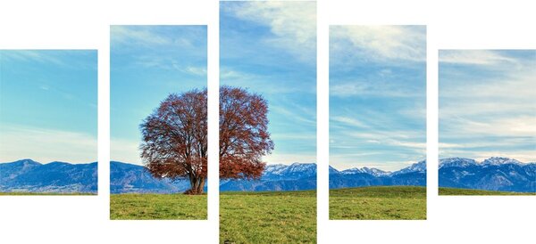 5-częściowy obraz panorama gór