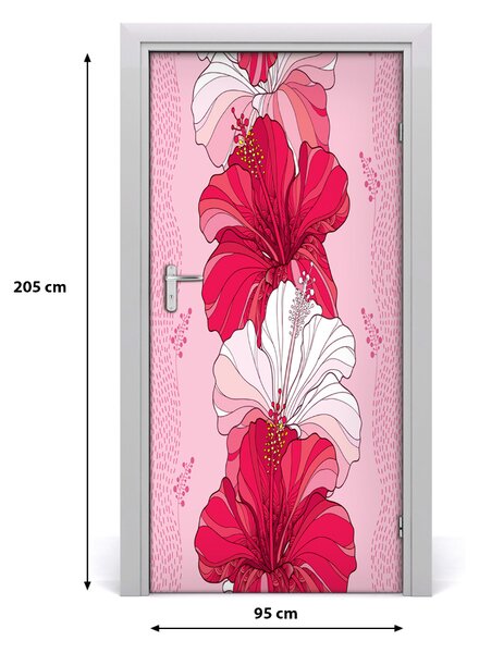 Okleina samoprzylepna fototapety na drzwi Hibiskus