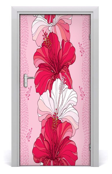 Okleina samoprzylepna fototapety na drzwi Hibiskus