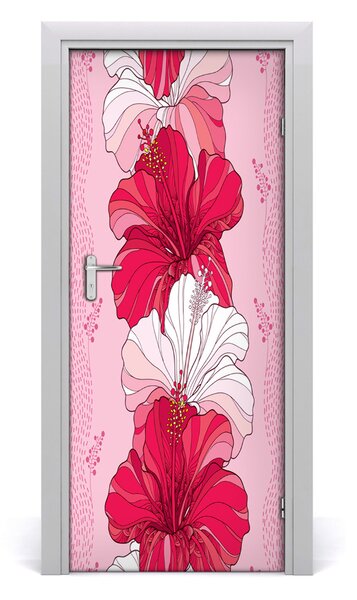 Okleina samoprzylepna fototapety na drzwi Hibiskus