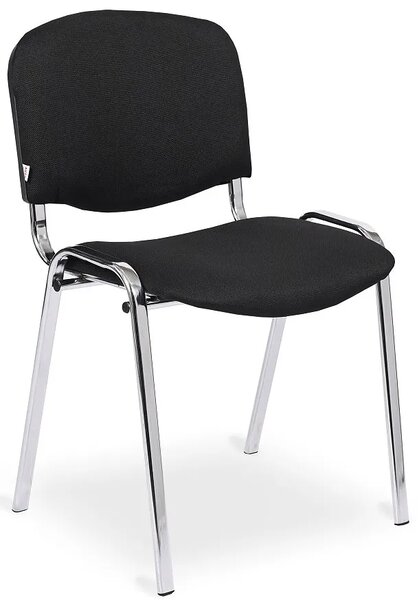 Czarne Chromowane Krzesło Konferencyjne G0-G64