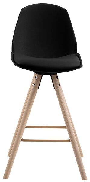 Krzesło barowe z oparciem Czarne FIMOS