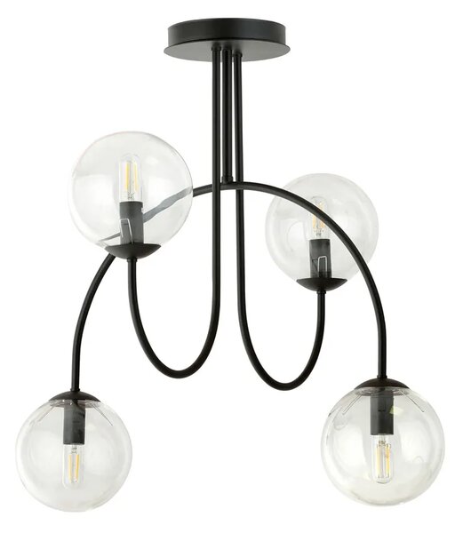Nowoczesna lampa sufitowa z przezroczystymi kloszami - 6X D115 S1-A85