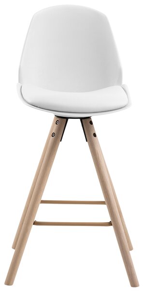 Krzesło barowe z oparciem Białe FIMOS