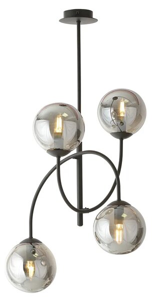 Nowoczesna lampa sufitowa z grafitowymi kloszami - 17X D116 L2-T11