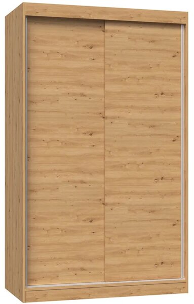 Szafa przesuwna z półkami i drążkiem dąb artisan 120 cm S7-D32