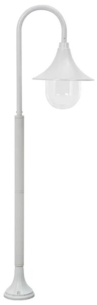 Biała pojedyncza lampa ogrodowa stojąca - A464 N1-F54