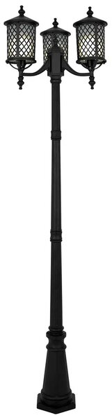 Czarna wysoka lampa stojąca do ogrodu - A448 K0-C01