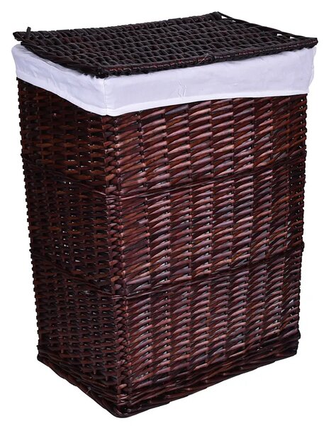 Wiklinowy kosz na pranie wenge 72L T6-G72