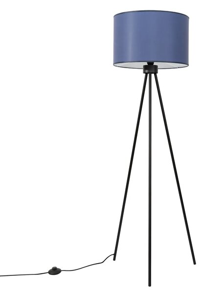 Granatowa lampa trójnóg z abażurem K8-Z90