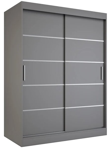 Antracytowa szafa przesuwna 150 cm A9-L18