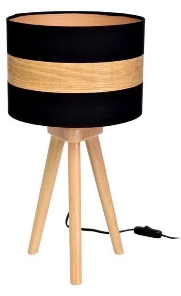 Czarno drewniana lampka nocna 2S K366 Z6-C89