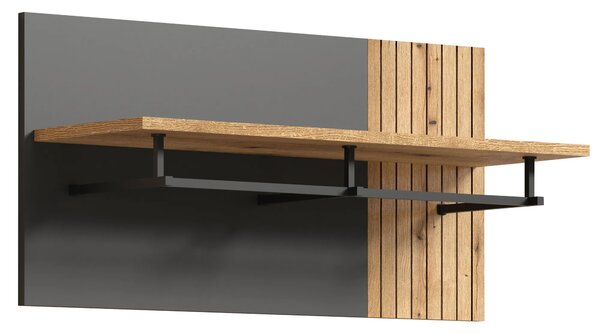 Wieszak z półką do przedpokoju grafit + dąb evok Z6-A27