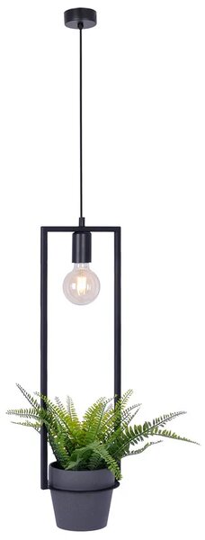 Metalowa lampa wisząca z kwietnikiem - 25X A205 T0-M23