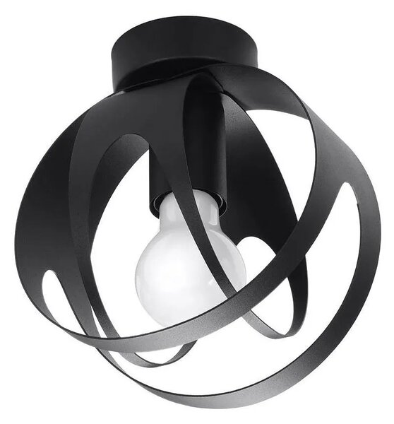 Industrialna czarna lampa sufitowa Z6-E40