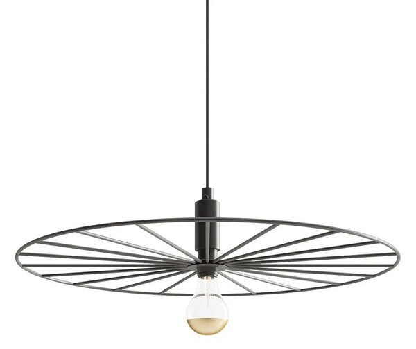 Czarna druciana okrągła lampa wisząca 45 cm - A194 B1-N78