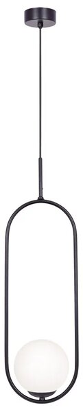 Wisząca lampa elipsa z białym kloszem T5-Z53