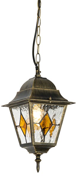 Zewnetrzna Vintage lampa wisząca zewnętrzna w kolorze antycznego złota - Antigua Oswietlenie zewnetrzne