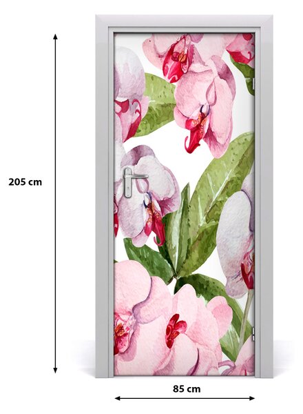Okleina samoprzylepna fototapety na drzwi Orchidea
