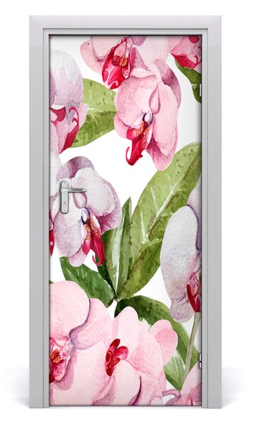 Okleina samoprzylepna fototapety na drzwi Orchidea