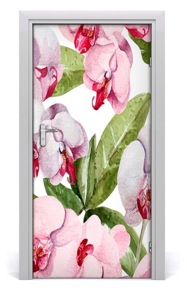 Okleina samoprzylepna fototapety na drzwi Orchidea