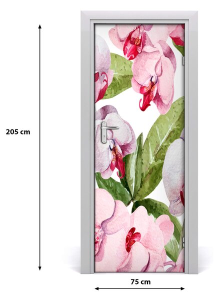 Okleina samoprzylepna fototapety na drzwi Orchidea
