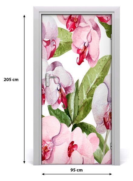 Okleina samoprzylepna fototapety na drzwi Orchidea