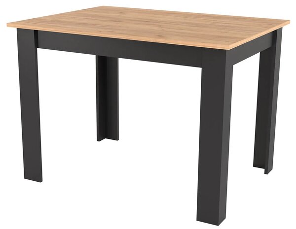 Nowoczesny prostokątny stół dąb craft + czarny C4-S18