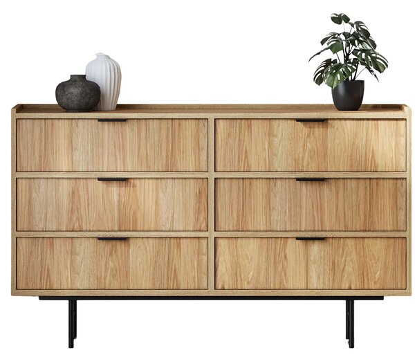 Komoda z 6 szufladami do przechowywania hikora naturalna R5-F71
