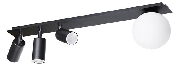 Lampa sufitowa z reflektorami i kloszem - 3X S897 Z3-G40