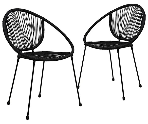 Zestaw dwóch eleganckich krzeseł ogrodowych R4-K78