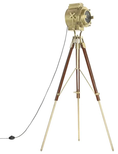 Regulowana lampa podłogowa trójnóg retro z drewna mango - 5X EX198 G0-B69