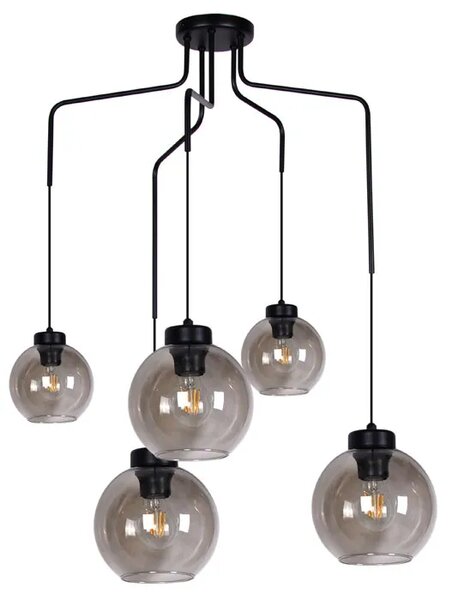 Lampa z pięcioma zwisającymi kloszami - S826 K9-P17
