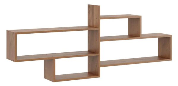 Minimalistyczna półka ścienna w kolorze orzecha D5-H18