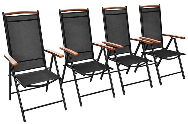 Komplet ogrodowych krzeseł składanych 4 szt B9-S30