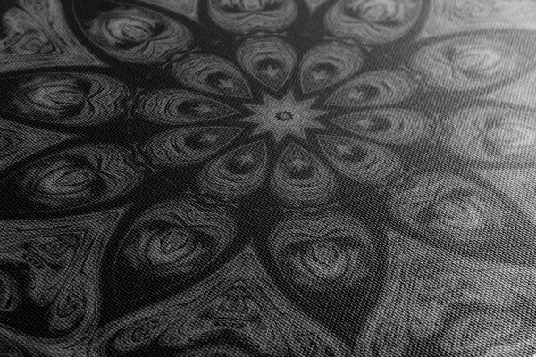 Obraz hipnotyczna Mandala w wersji czarno-białej