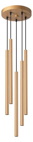 Złota lampa wisząca tuba nad stół - 5X A382 M4-D58