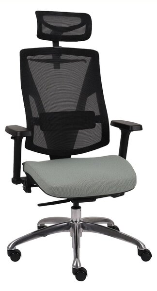 Fotel biurowy Futura 4S Plus - ergonomiczny, z zagłówkiem, siatkowy, obrotowy, wygodny