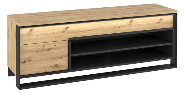 Loftowa szafka pod telewizor dąb artisan - QA B0-E00