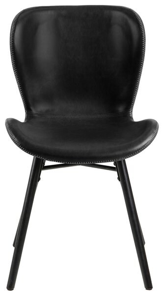 Tapicerowane krzesło do jadalni i salonu Eco skóra Czarne DARVES