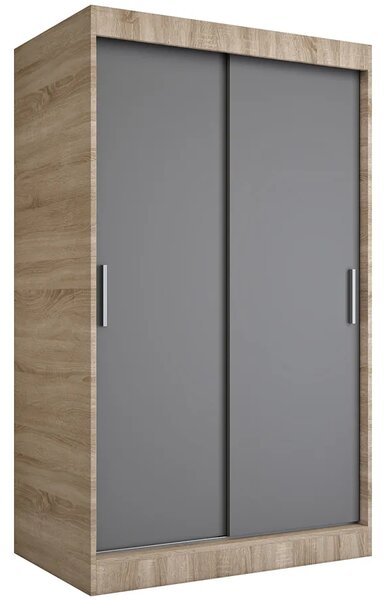 Szafa przesuwna dąb sonoma + antracyt 120 cm A4-F21