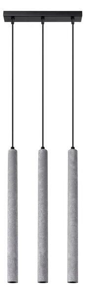 Betonowa lampa wisząca 3 sople - A380 D4-H61