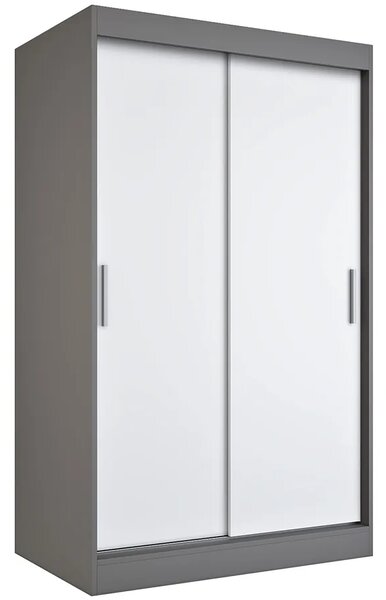 Szafa przesuwna antracyt + biały 120 cm C3-N70
