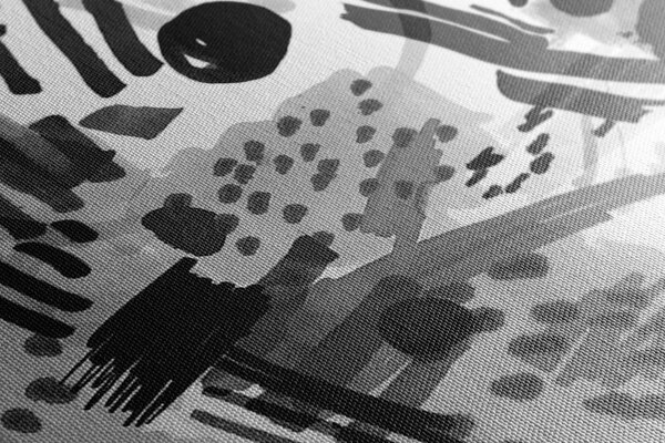 Obraz czarno-biała abstrakcja pop art
