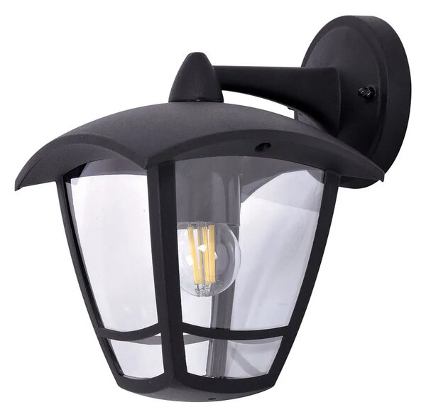 Czarna zewnętrzna lampa ścienna P2-A20