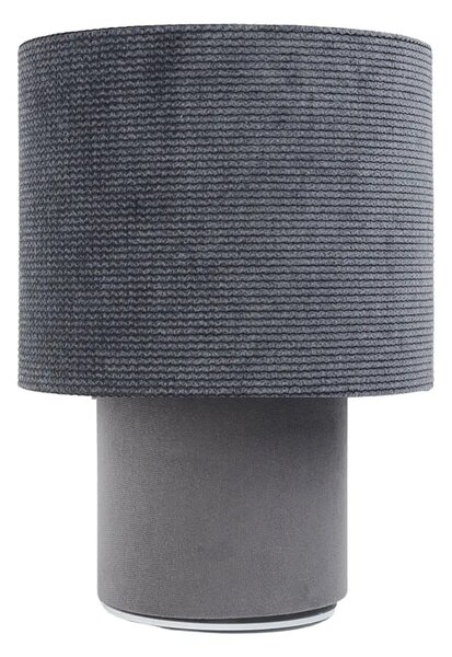 Szara lampka nocna pokryta welurem - A339 G9-K66