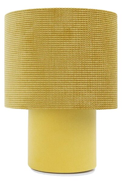Musztardowa lampka nocna welurowa 2X A339 R8-A25
