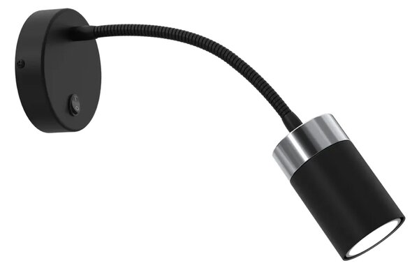 Nowoczesny czarny kinkiet led - K477 W3-F35
